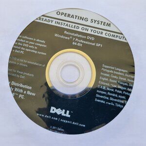 Microsoft Windows 7 Professional SP1 64-Bit Reinstallation DVD